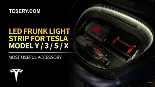 How to Install Tesla RGB LED Frunk Light Strip for Model S/X/3/Y from Tesery