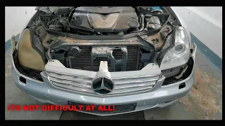 HOW TO REMOVE FRONT BUMPER FROM MERCEDES CLS 2006+2015