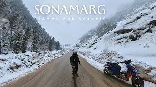 Snowfall in Sonamarg | Kashmir in Winters |  Kashmir Winter Scooty Ride | Winter Ride 2022