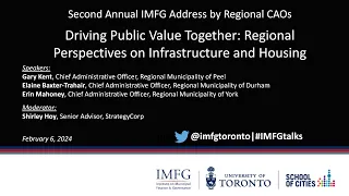 Second Annual IMFG Address by Regional CAOs