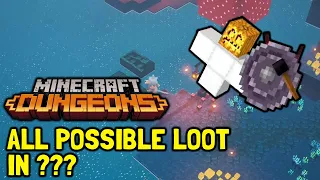 Minecraft Dungeons All Possible Loot In ??? (Cow Level) Showcase (All Weapons, Artifacts & Armor)