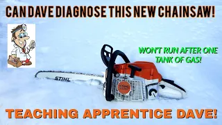 Can My Apprentice Diagnose This New STIHL Chainsaw That Won't Run After 1 Tank Of Gas? - Video