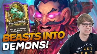 Transitioning From Beasts To Demons! | Hearthstone Battlegrounds | Savjz