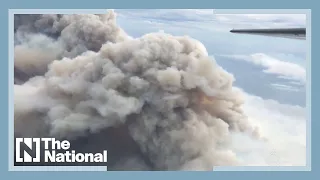 Heavy smoke fills the sky as bushfires in Western Australia rage on