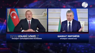 Президент Ильхама Алиев поздравил Шавката Мирзиёева с переизбранием президентом Узбекистана