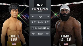 Bruce Lee Vs. Kimbo Slice : UFC 4 Gameplay (Legendary Difficulty) (AI Vs AI) (PS4)