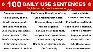 100 Daily Use Sentences in English | Short Sentences | Spoken English Practice