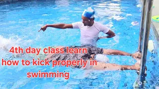 Swimming Classes for beginners day 4  Freestyle kicking practicing