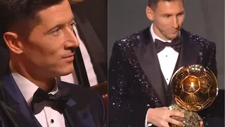 Lewandowski Reaction to Messi Winning the ballon d'or 2021