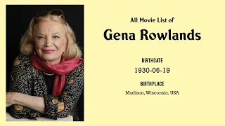 Gena Rowlands Movies list Gena Rowlands| Filmography of Gena Rowlands