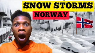 Europe is Freezing! Norway 🇳🇴 are Freezing 🥶Historical snow storm hit southern Norway