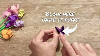 How to fold an origami Tulip Paper Flower