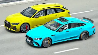 Audi RS6 2020 vs Mercedes-Benz GT63 AMG 2020 - Drag Race 20 KM