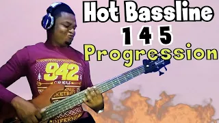 How To Play Hot 3  Seben Groove Bassline on "Africa Praise 1 4 5 Progression" Bass Lessons
