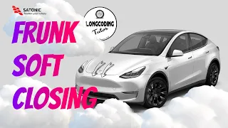 Cierre suave motorizado del frunk de Tesla Model Y by SATONIC #Frunk #Soft #Closing