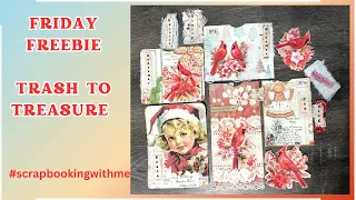 FREEBIE FRIDAY ~ TRASH TO TREASURE SATURDAY ~ SCRAP FABRIC CLUSTERS AND MORE