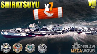 Shiratsuyu 7 Kills & 190k Damage | World of Warships Gameplay 4k