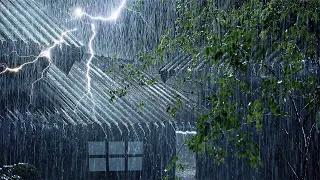 Eliminate Insomnia to Fall Asleep Fast with Terrible Hurricane, Heavy Rain & Intense Thunder Sounds