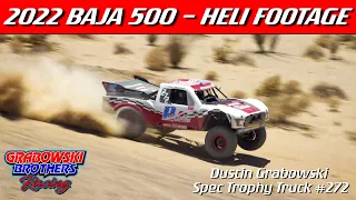 2022 Baja 500 Helicopter Footage - Spec Trophy Truck - Grabowski Brothers Racing