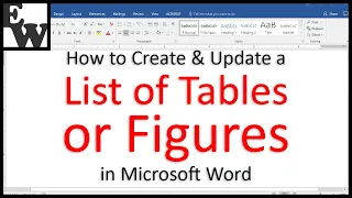 How to Create and Update a List of Tables or Figures in Microsoft Word