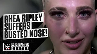 Rhea Ripley suffers a busted nose!