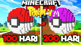 gw coba bermain minecraft hardcore 200 hari lagi tapi dunia pixelmon