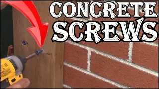 How To Screw A  Board To  Brick With  Concrete Screws