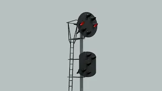 Color Position Light Signal - 3D Model