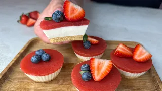 Easy no bake strawberry cheesecake. A simple recipe that everyone can repeat!