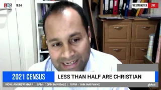 'For a lot of us, the "god hypothesis" simply doesn't work'  – Alom Shaha on LBC #census2021