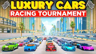 1000+ SUPER LUXURIOUS CARS RACING TOURNAMENT IN DUBAI | FASTEST DRAG RACE | GTA 5 MODS!