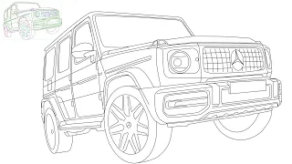 Mercedes AMG G63 How to Create Digital Drawing Illustrator