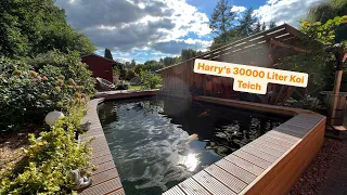 Harry’s gepumpter 30000 Liter Teich mit perfektem Wasser! Besser geht‘s nicht!