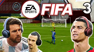 Messi & Ronaldo play FIFA - Free Kick Challenge with Zlatan!