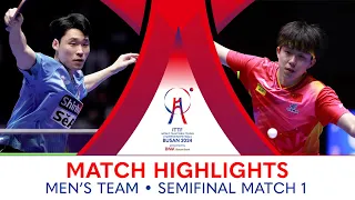 Wang Chuqin (CHN) vs Jang Woojin (KOR) | MT SF - Match 1 | #ITTFWorlds2024