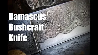 Damascus San-Mai Bushcraft Knife Part 2 Blacksmithing and Knifemaking