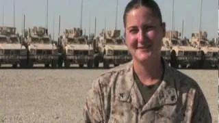 Female Marine wounded in Afghanistan - Awarded Purple Heart