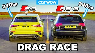 New Audi S3 v Old Audi RS3 - DRAG RACE