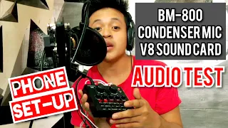 HOW TO SET UP BM800 CONDENSER MIC AND V8 SOUNDCARD STEP BY STEP