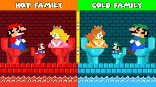 Doki Mario: Mario vs. Luigi Family Hot vs Cold Challenge | Game Animation