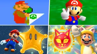 Evolution of Super Mario Level Endings (1985 - 2021)