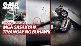 Mga sasakyan, tinangay ng buhawi! | GMA News Feed