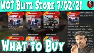 What to Buy in Store July 2nd, 2021 WOT Blitz  | Littlefinger on World of Tanks Blitz