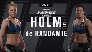 EA Sports UFC 2 - Holly Holm vs Germaine de Randamie UFC 208 Full Fight Simulation