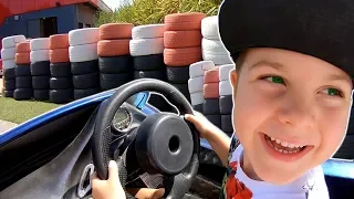 Fun Ride on Ferrari in Amusement Park | TimKo Kid Adventures