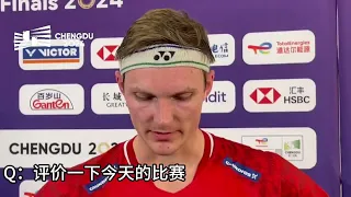 World No.1 Viktor Axelsen on his loss to Chou Tien-chen｜Denmark｜Thomas Cup｜Chengdu 2024｜Badminton