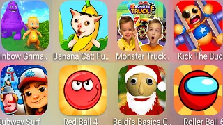 Santa Baldi's Basics,Roller Ball 6,Kick The Buddy,Monster Truck Vlad & Niki,Banana Cat Funny Choices