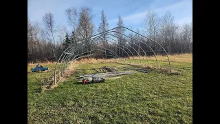 THE FARMHOUSE. Getting 25x50 greenhouse. More fruit trees. Baby chickens have arrived. The Garden.