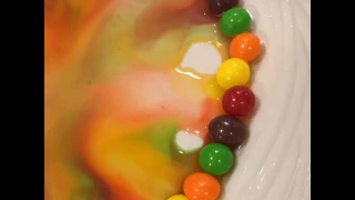 Skittles rainbow STEM experiment