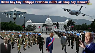 9 mai 2024 Guy Philippe Dedouble Li Souflete Biden Nan Palè Militè Ameriken Yo Salye'l?